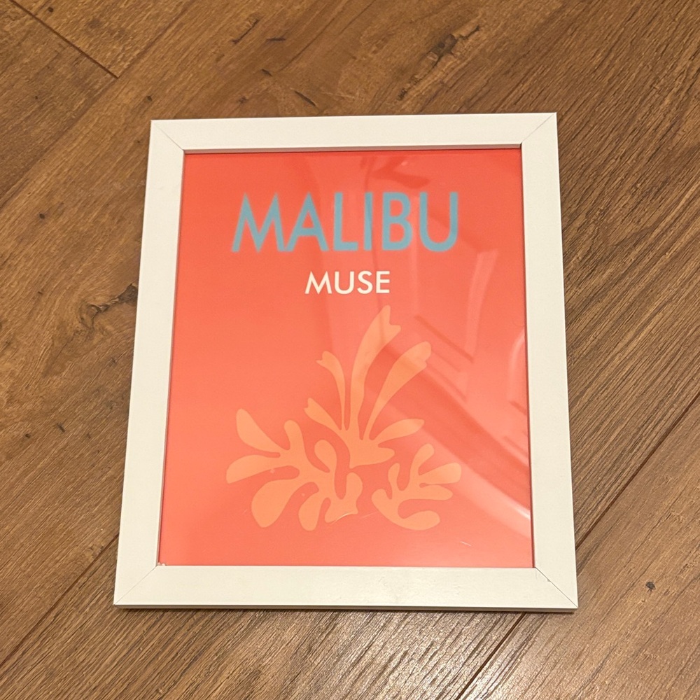 Amazon Coral and Blue Art Print